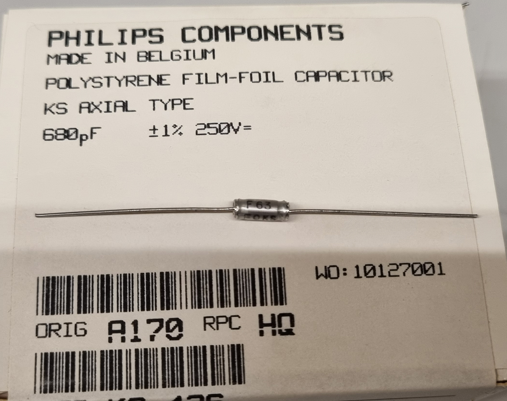 Polystyrene-styroflex film-folie axiale billede 2