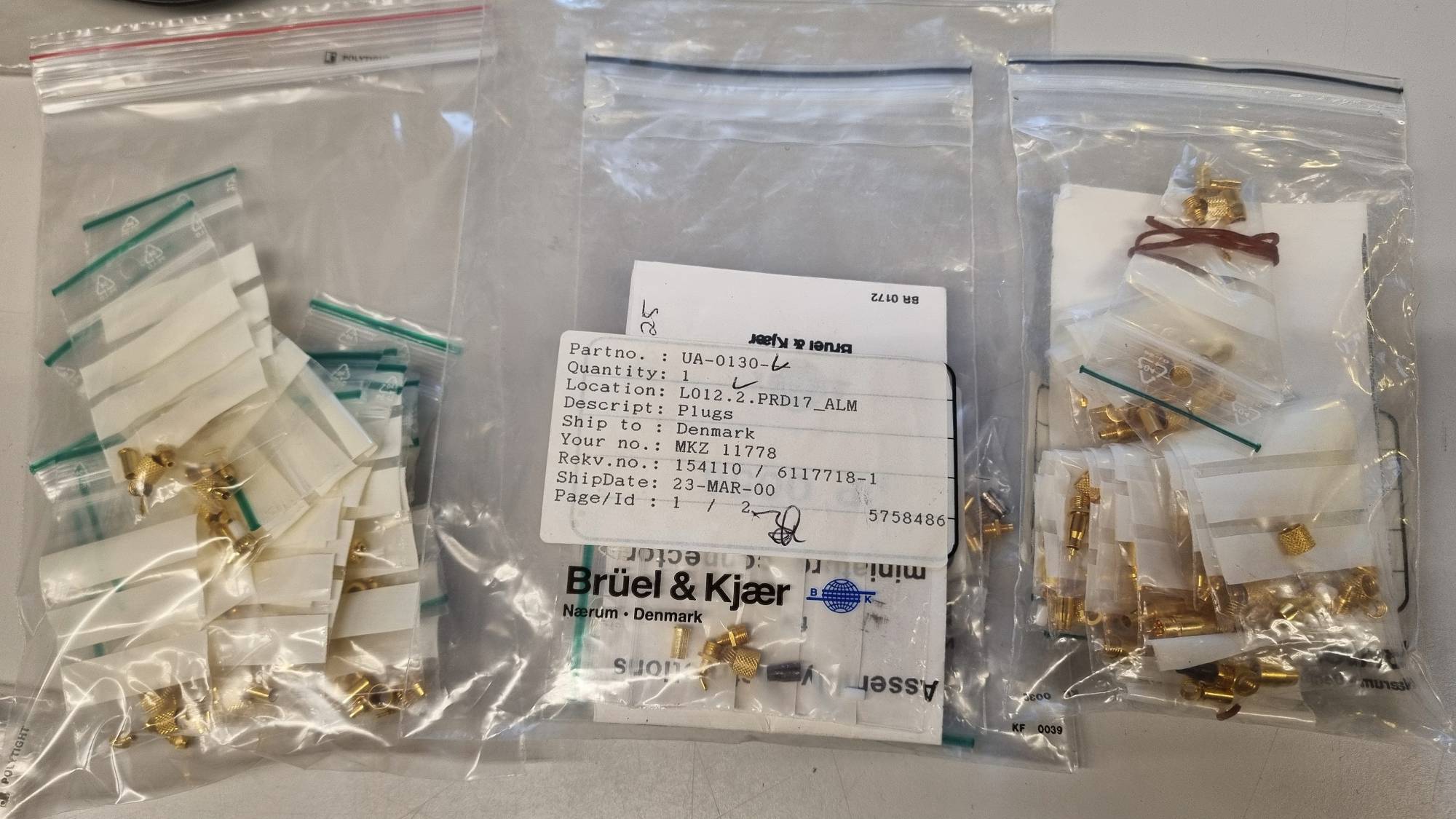 Bruel & Kjær microdot connectors billede 6