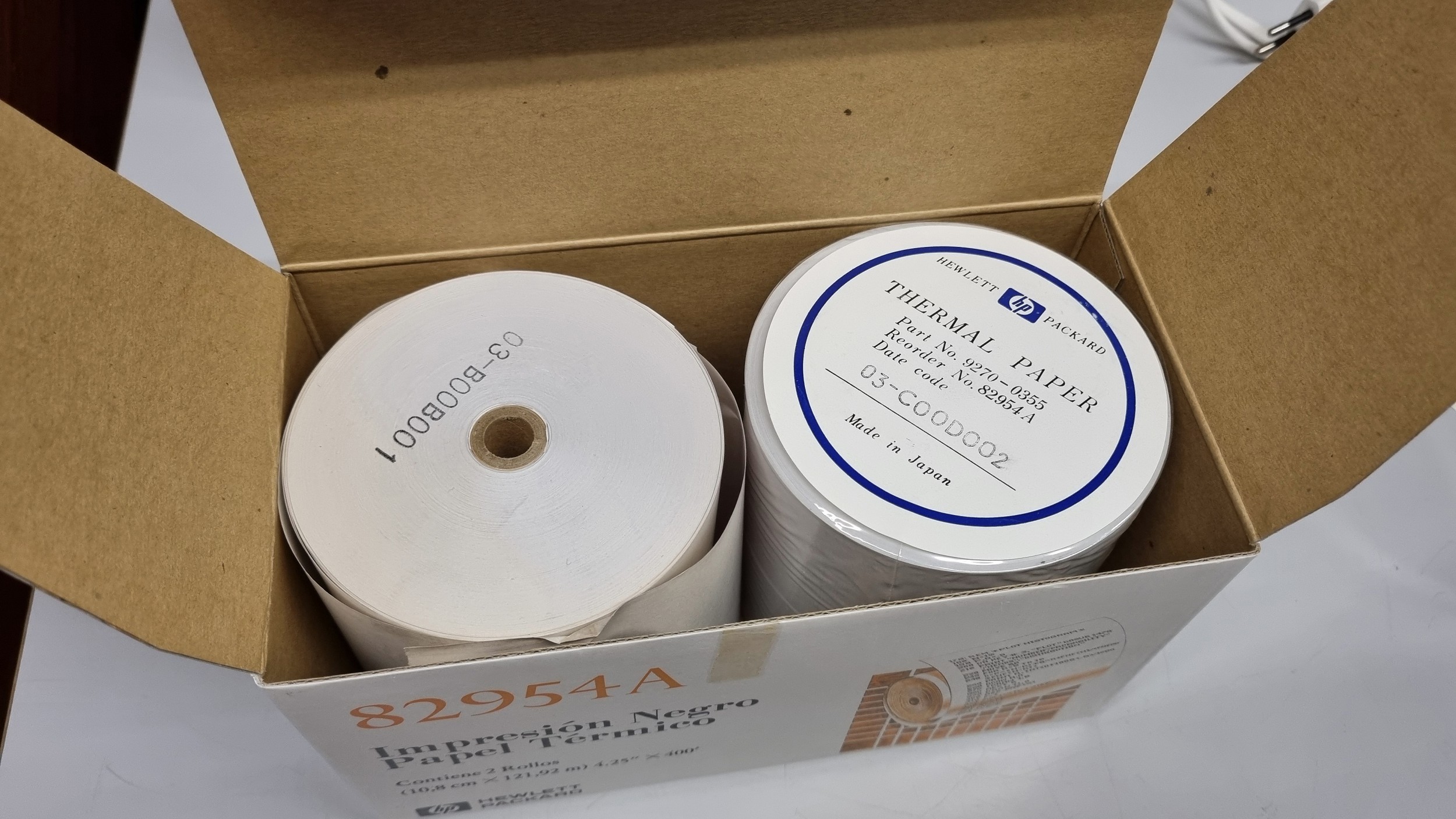 HP 82954A black thermal paper for HP 85 series billede 2