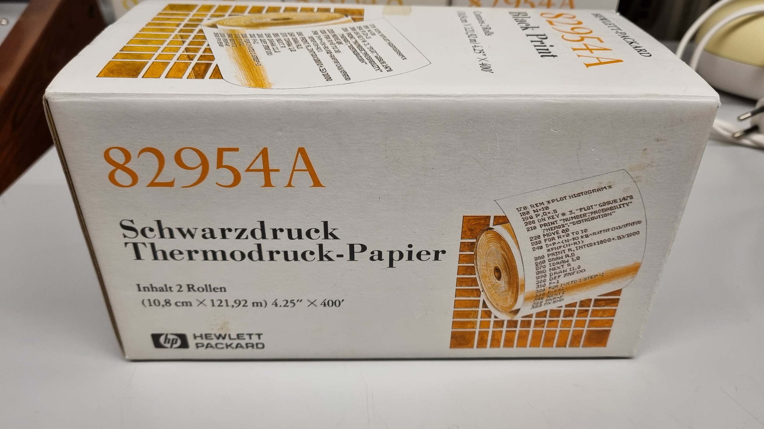 HP 82954A black thermal paper for HP 85 series billede 3