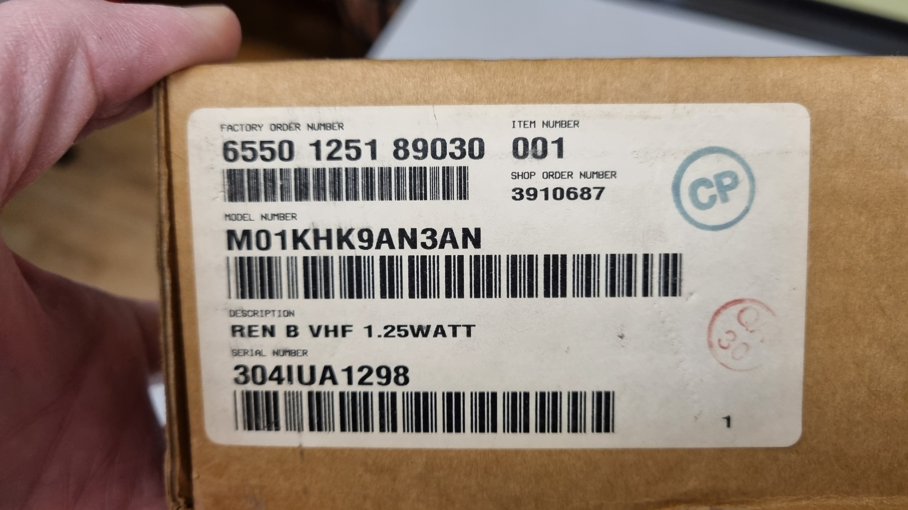 Motorola GM900 VHF - NY OG UBRUGT I ORIGINAL EMBALLAGE billede 5