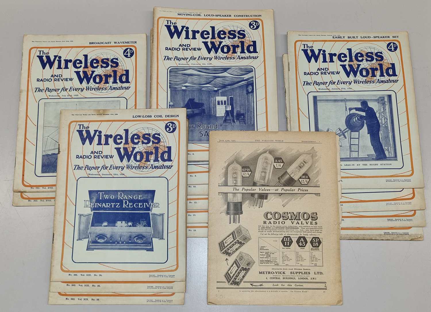 Wireless World & Radio Review 1925–1927 – 16 Original Vintage Radio Magazines - hovedbillede